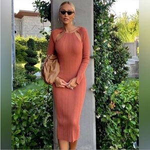 Zara Knit Cut Out Dress